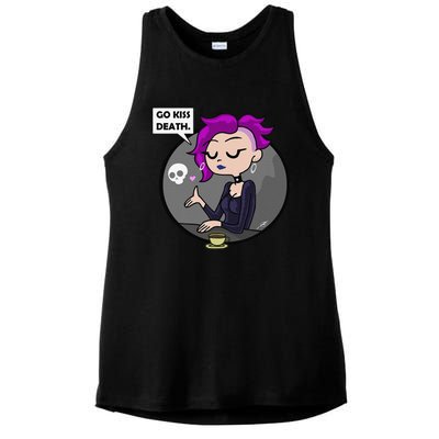 Go Kiss Death Germaine (Foamy The Squirrel) Ladies PosiCharge Tri-Blend Wicking Tank