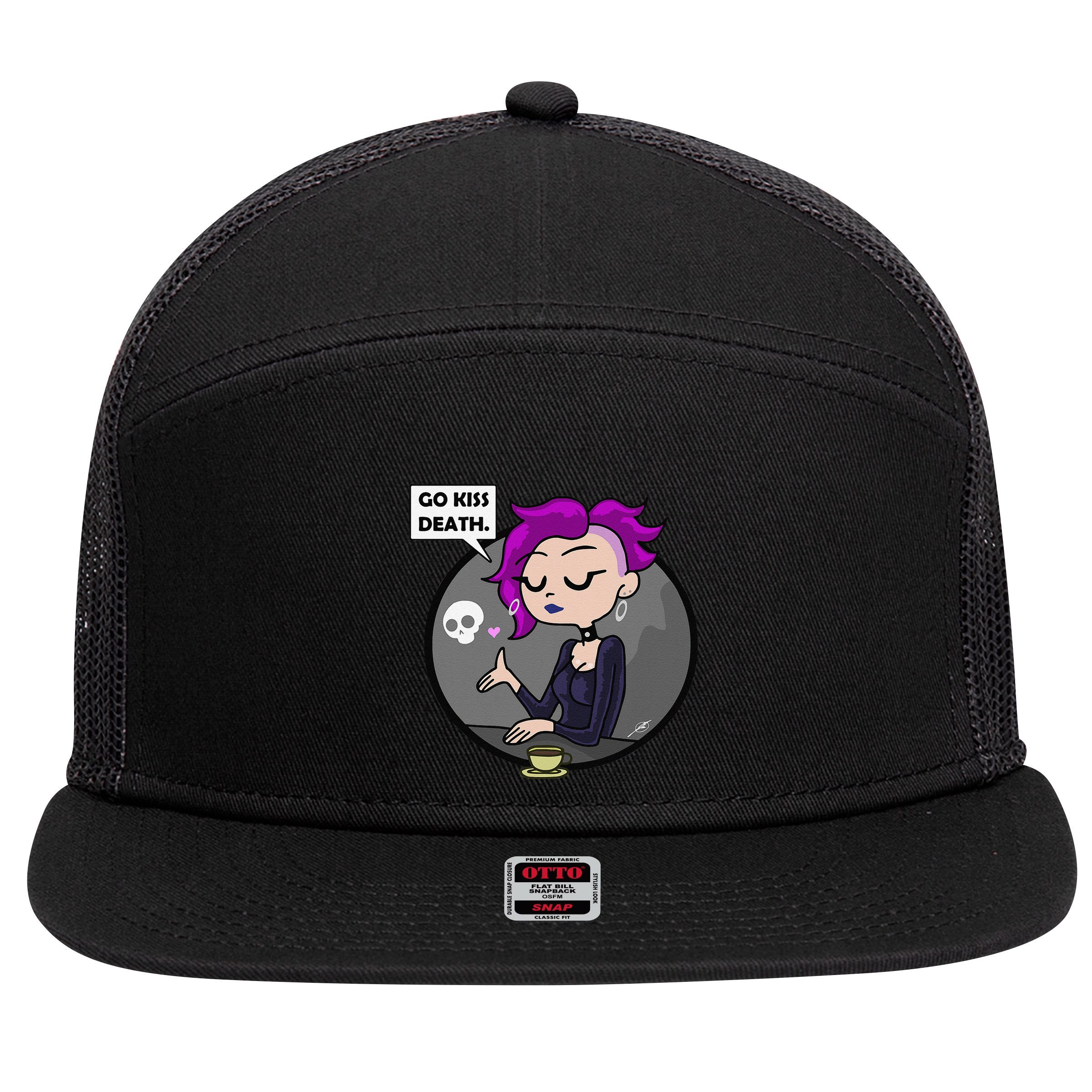 Go Kiss Death Germaine (Foamy The Squirrel) 7 Panel Mesh Trucker Snapback Hat