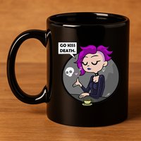 Go Kiss Death Germaine (Foamy The Squirrel) 11oz C Handle Ceramic Mug