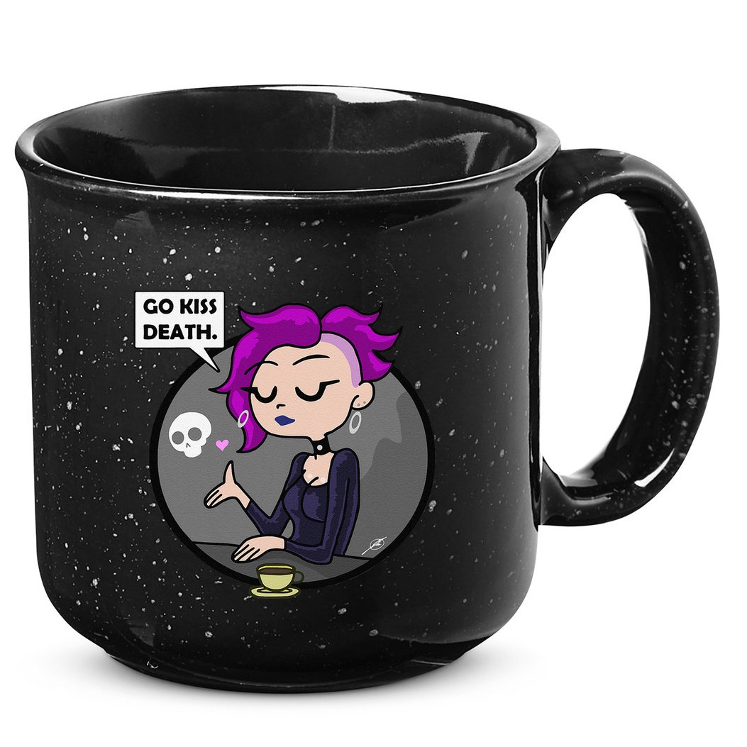 Go Kiss Death Germaine (Foamy The Squirrel) 15oz Campfire Ceramic Mug