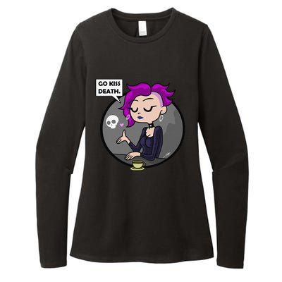 Go Kiss Death Germaine (Foamy The Squirrel) Womens CVC Long Sleeve Shirt