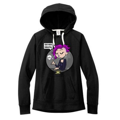 Go Kiss Death Germaine (Foamy The Squirrel) Women's Fleece Hoodie