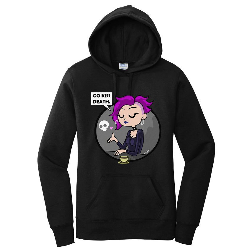 Go Kiss Death Germaine (Foamy The Squirrel) Women's Pullover Hoodie
