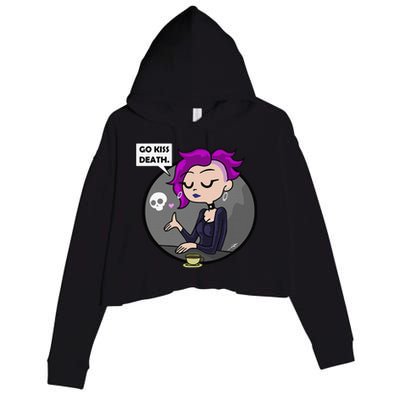 Go Kiss Death Germaine (Foamy The Squirrel) Crop Fleece Hoodie