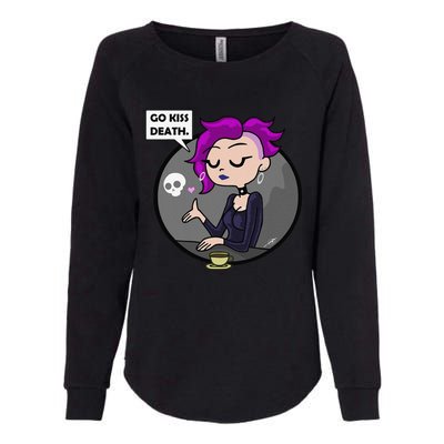 Go Kiss Death Germaine (Foamy The Squirrel) Womens California Wash Sweatshirt