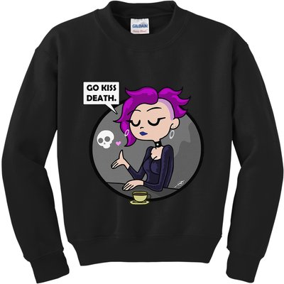 Go Kiss Death Germaine (Foamy The Squirrel) Kids Sweatshirt