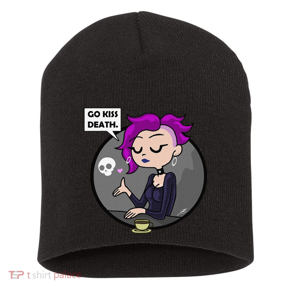 Go Kiss Death Germaine (Foamy The Squirrel) Short Acrylic Beanie