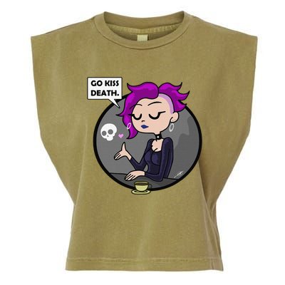 Go Kiss Death Germaine (Foamy The Squirrel) Garment-Dyed Women's Muscle Tee