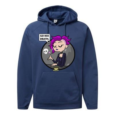 Go Kiss Death Germaine (Foamy The Squirrel) Performance Fleece Hoodie