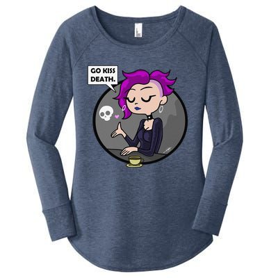 Go Kiss Death Germaine (Foamy The Squirrel) Women's Perfect Tri Tunic Long Sleeve Shirt