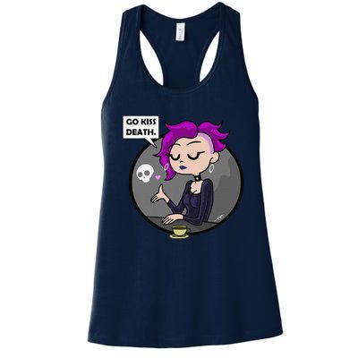 Go Kiss Death Germaine (Foamy The Squirrel) Women's Racerback Tank