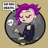 Go Kiss Death Germaine (Foamy The Squirrel) Cooling Performance Crew T-Shirt