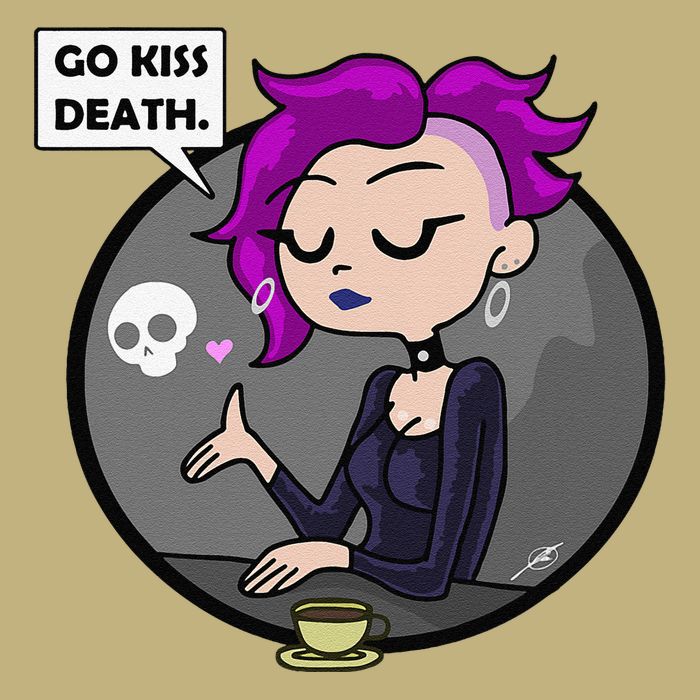 Go Kiss Death Germaine (Foamy The Squirrel) Cooling Performance Crew T-Shirt