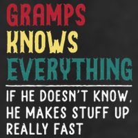 Gramps Know Everything Fathers Day For Funny Grandpa Gramps Adult Drive Performance Visor