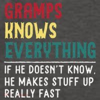Gramps Know Everything Fathers Day For Funny Grandpa Gramps Vector Backpack