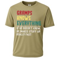 Gramps Know Everything Fathers Day For Funny Grandpa Gramps Cooling Performance Crew T-Shirt