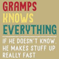 Gramps Know Everything Fathers Day For Funny Grandpa Gramps Cooling Performance Crew T-Shirt