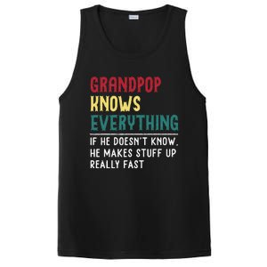 Grandpop Know Everything Fathers Day For Funny Grandpop PosiCharge Competitor Tank