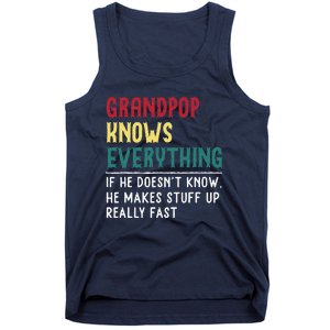 Grandpop Know Everything Fathers Day For Funny Grandpop Tank Top