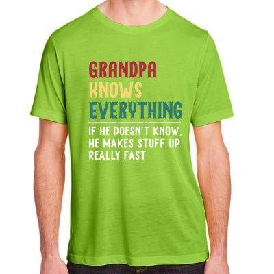 Grandpa Know Everything Father's Day Gift For Funny Grandpa Cool Gift Adult ChromaSoft Performance T-Shirt