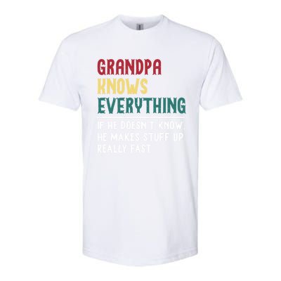 Grandpa Know Everything Father's Day Gift For Funny Grandpa Cool Gift Softstyle CVC T-Shirt