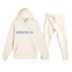 Greek Koukla Evil Eye Greek Pride Greek Woman Girl Greece Premium Hooded Sweatsuit Set