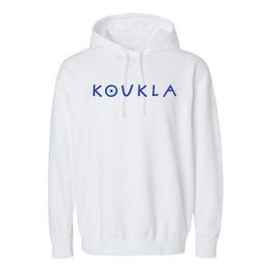 Greek Koukla Evil Eye Greek Pride Greek Woman Girl Greece Garment-Dyed Fleece Hoodie