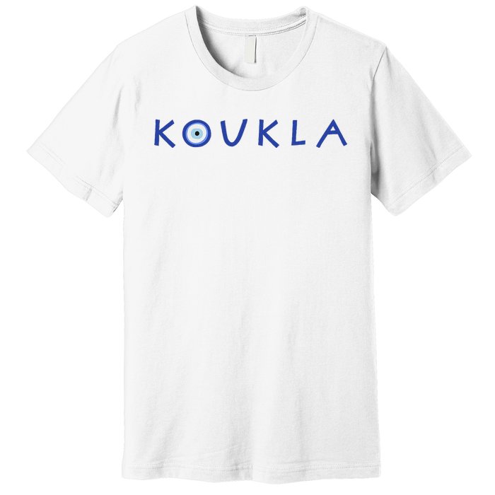 Greek Koukla Evil Eye Greek Pride Greek Woman Girl Greece Premium T-Shirt