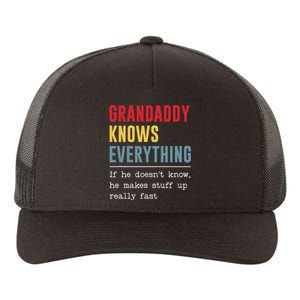 Grandaddy Knows Everything Funny FatherS Day Yupoong Adult 5-Panel Trucker Hat