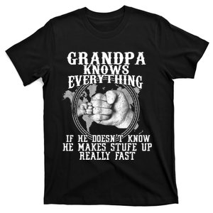 Grandpa Knows Everything If He Doesn’t Know Funny Father Day T-Shirt