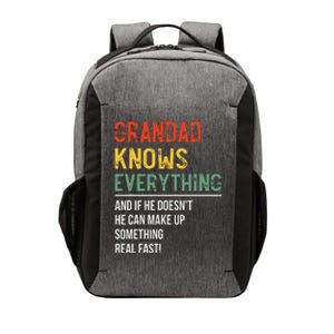 Grandad Knows Everything Fathers Day Grandad Vector Backpack