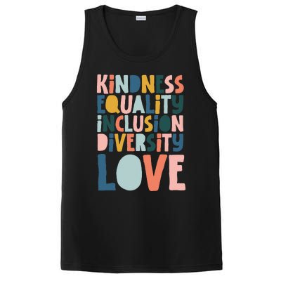 Groovy Kindness Equality Inclusion Diversity Love Teachers PosiCharge Competitor Tank