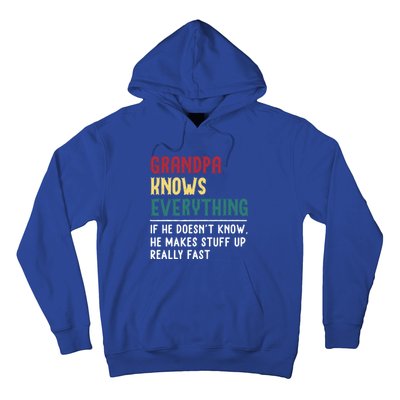 Grandpa Know Everything FatherS Day Gift For Funny Grandpa Gift Hoodie