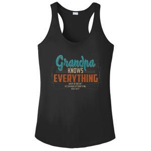 Grandpa Knows Everything For Fathers Day Ladies PosiCharge Competitor Racerback Tank