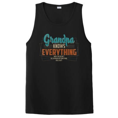 Grandpa Knows Everything For Fathers Day PosiCharge Competitor Tank