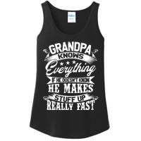 Grandpa Knows Everything Funny Gift For Father's Day Ladies Essential Tank