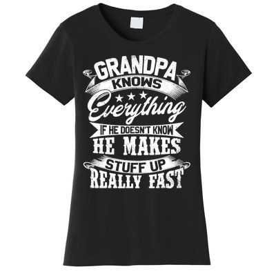 Grandpa Knows Everything Funny Gift For Father's Day Women's T-Shirt