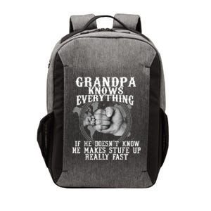 Grandpa Knows Everything If He Doesn’t Know Funny Father Day Vector Backpack