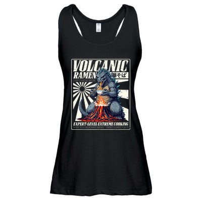 Giant Kaiju Eating Japanese Ramen Monster Lover Birthday Ladies Essential Flowy Tank