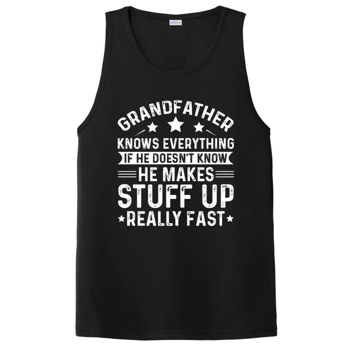 Grandfather Knows Everything Humorous Quote PosiCharge Competitor Tank