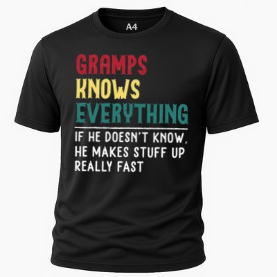 Gramps Know Everything Fathers Day for funny grandpa Gramps Performance Shirt