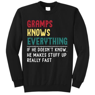 Gramps Know Everything Fathers Day for funny grandpa Gramps Sweatshirt