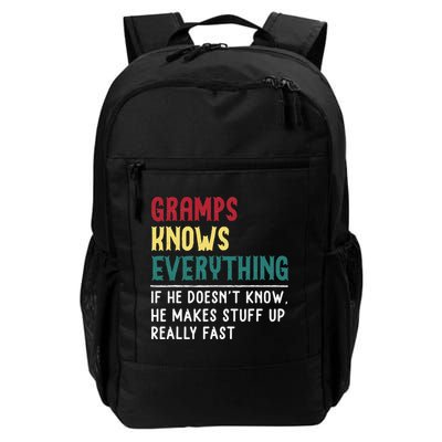Gramps Know Everything Fathers Day for funny grandpa Gramps Backpack