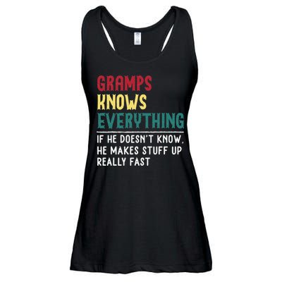Gramps Know Everything Fathers Day for funny grandpa Gramps Ladies Essential Flowy Tank