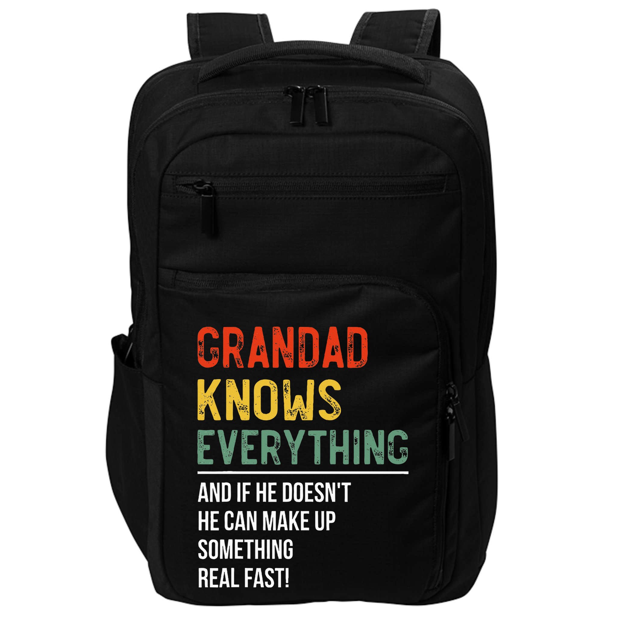 Grandad Knows Everything Father's Day Grandad Impact Tech Backpack
