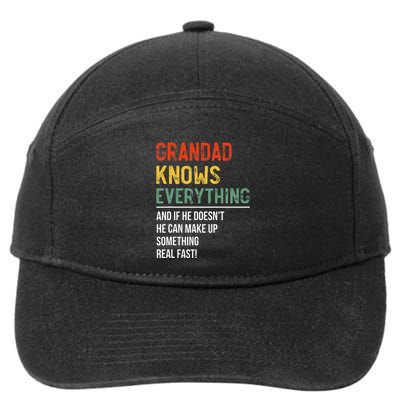 Grandad Knows Everything Father's Day Grandad 7-Panel Snapback Hat