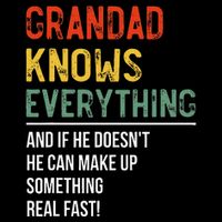 Grandad Knows Everything Father's Day Grandad Wool Snapback Cap