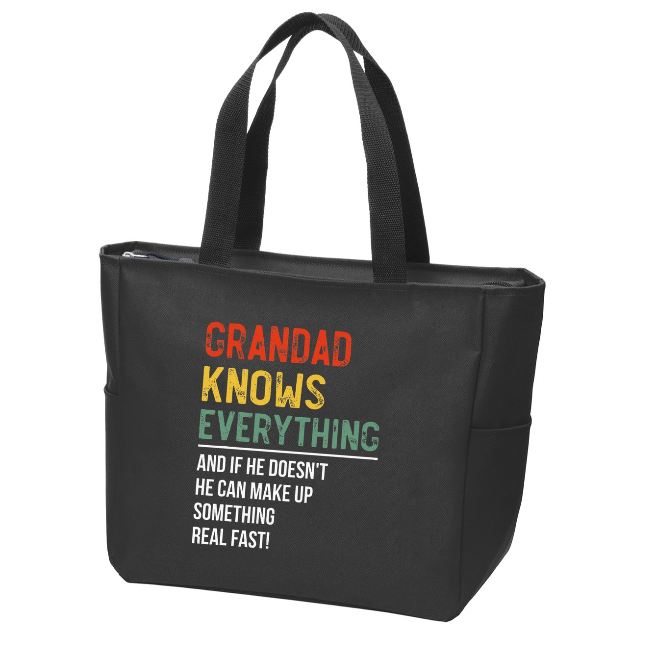 Grandad Knows Everything Father's Day Grandad Zip Tote Bag