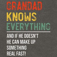 Grandad Knows Everything Father's Day Grandad Cotton Canvas Backpack