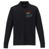 Granddad Know Everything Fathers Day For Funny Granddad Performance Long Sleeve Polo